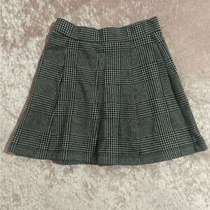Art Class Monochrome Checkered Skirt